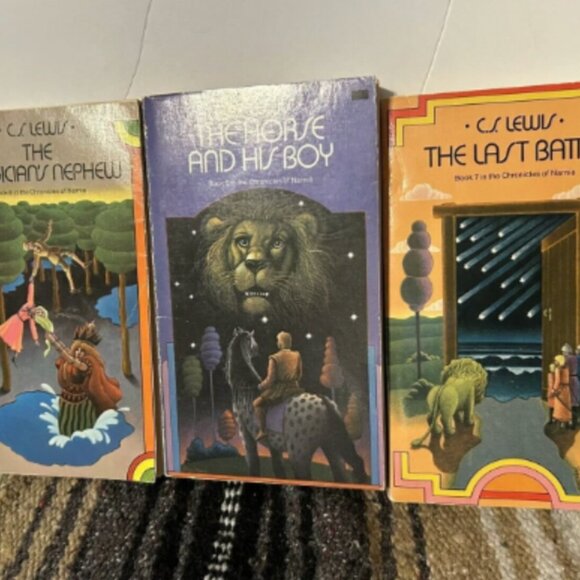 Vintage 1974 The Chronicles of Narnia Box Set 1-7 CS Lewis - Some Wear, SEE NOTE - Picture 6 of 9